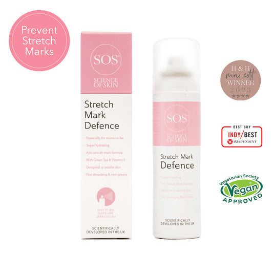 Stretch Mark Defence™ works to soothe and moisturise your skin as your baby bump grows